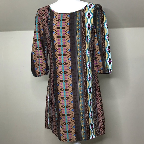 Francesca’s Southwest Boho Shift Dress - Picture 1 of 6